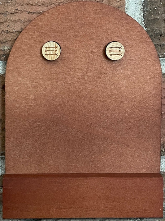 Burned Wood Earrings - Arrows