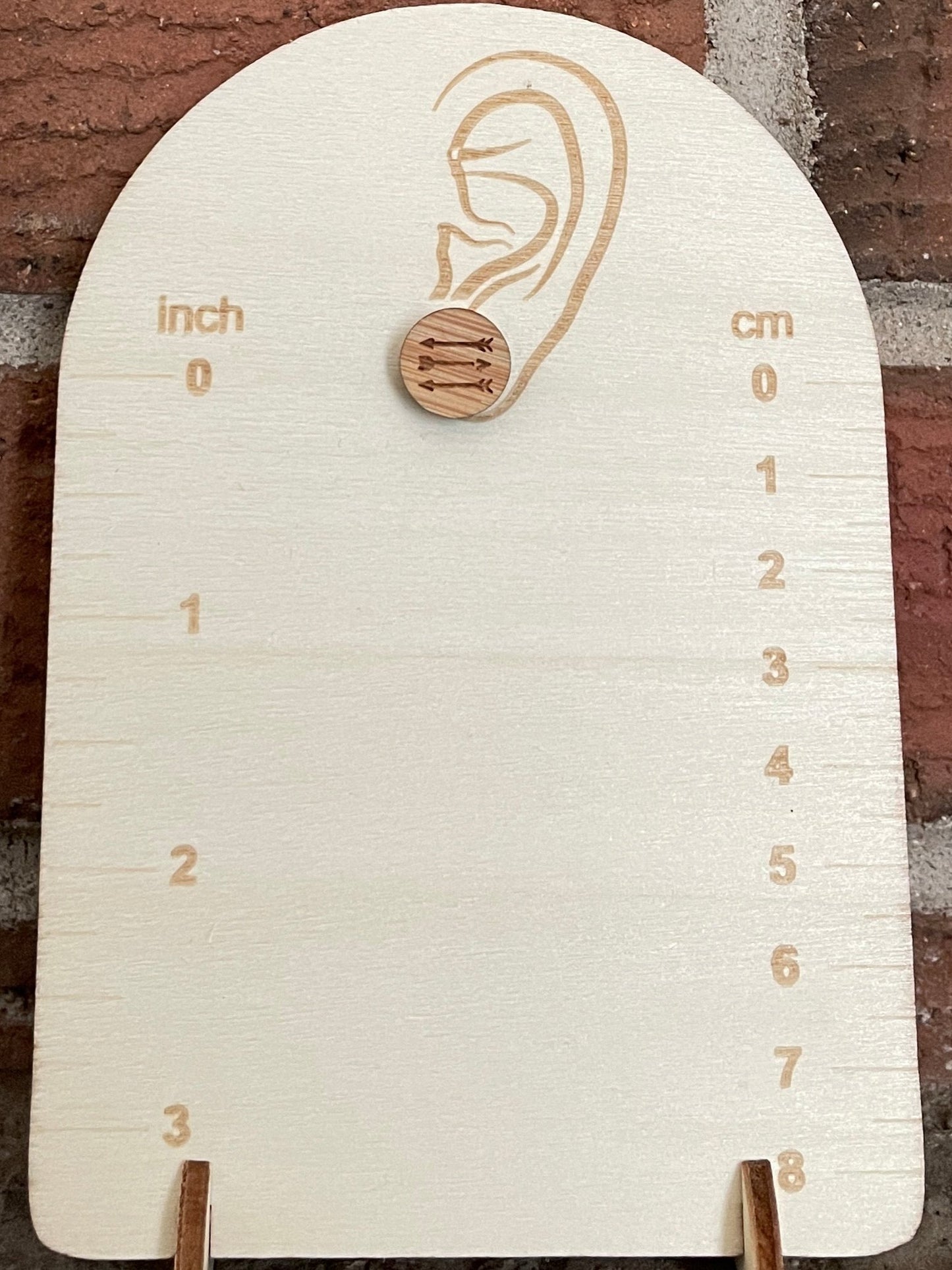 Burned Wood Earrings - Arrows