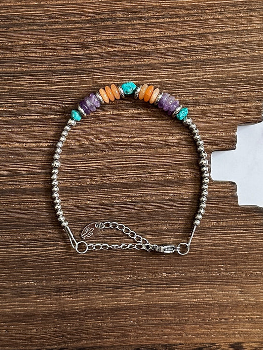 Canyon Skies Stainless Steel Western Pearl Bracelet Red Saguaro Jewelry by Cimarron Red Saguaro Trading Post