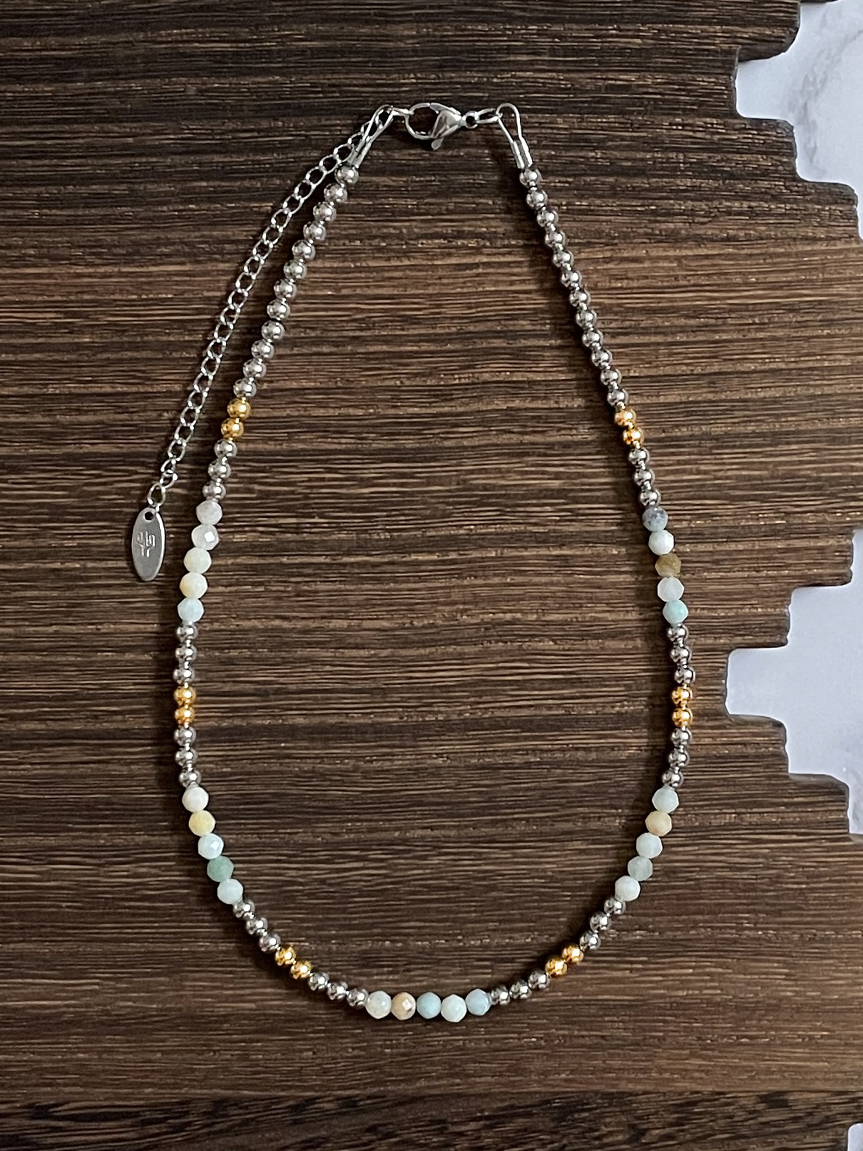 Coastal Horizon Western Pearl Choker Necklace 14 inch
