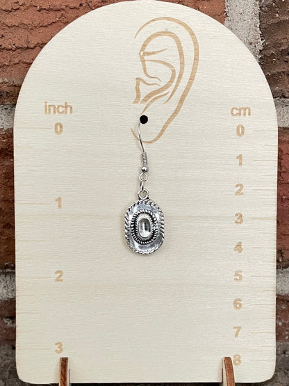Cowboy Hat Drop Earrings