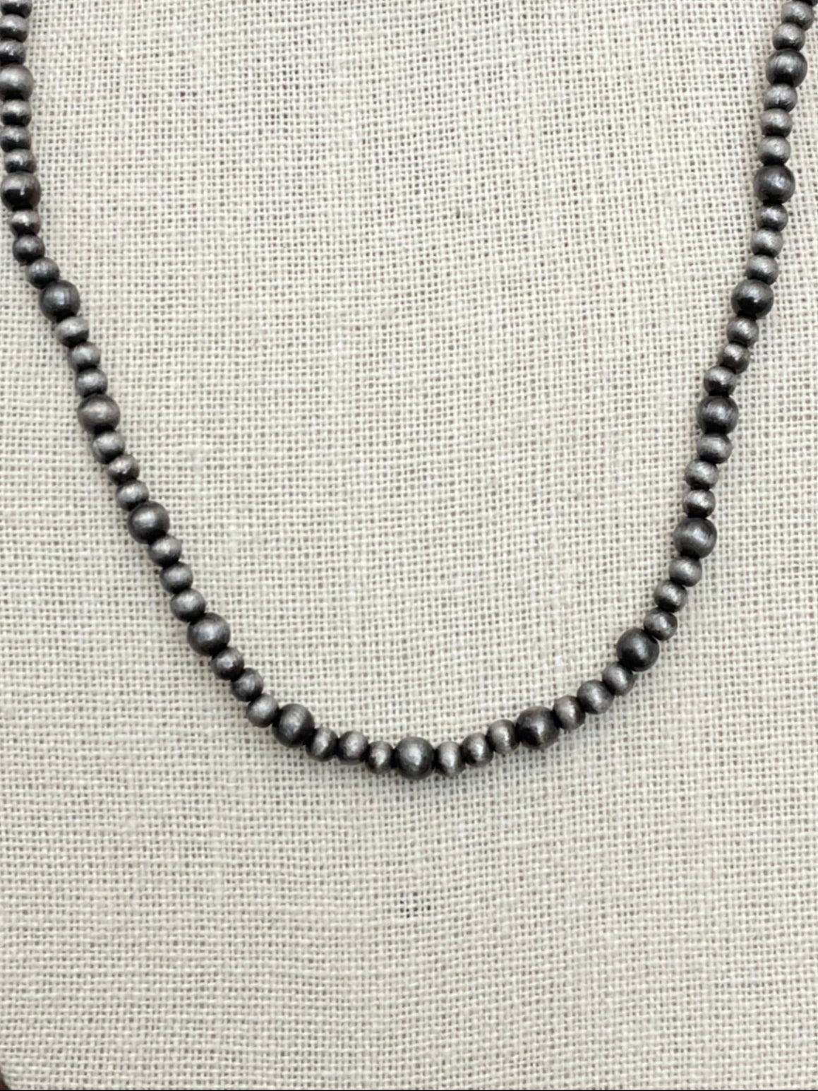 Delicate Graduated Navajo Style Pearl Necklace