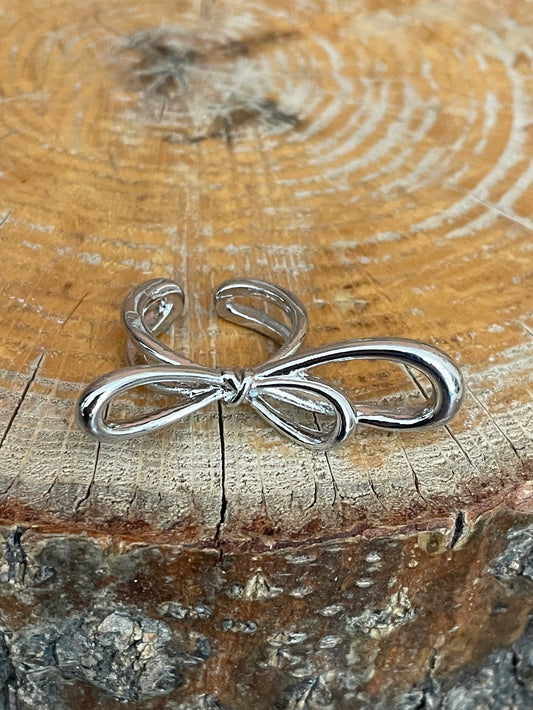 Double Bow Ring - Silver