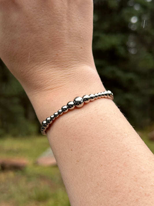 Dual Graduated Stainless Steel Western Pearl Bracelet Red Saguaro Jewelry by Cimarron Red Saguaro Trading Post