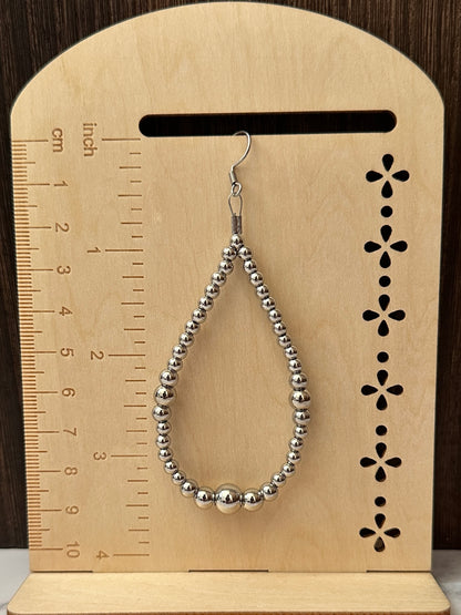 Dual Graduated Stainless Steel Western Pearl Teardrop Earrings Red Saguaro Jewelry by Cimarron Red Saguaro Trading Post
