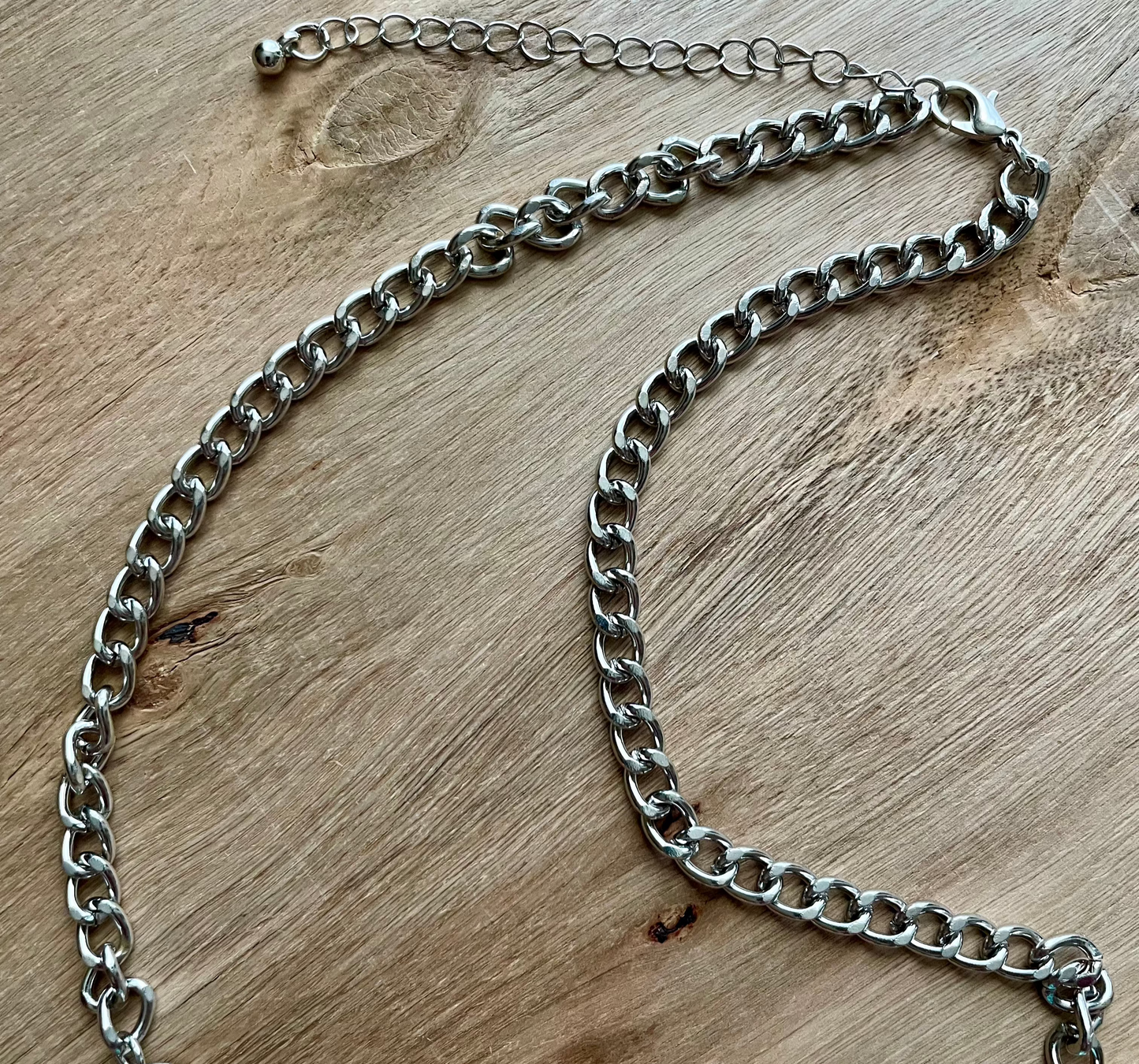 Faux Turquoise Concho Lariat Necklace