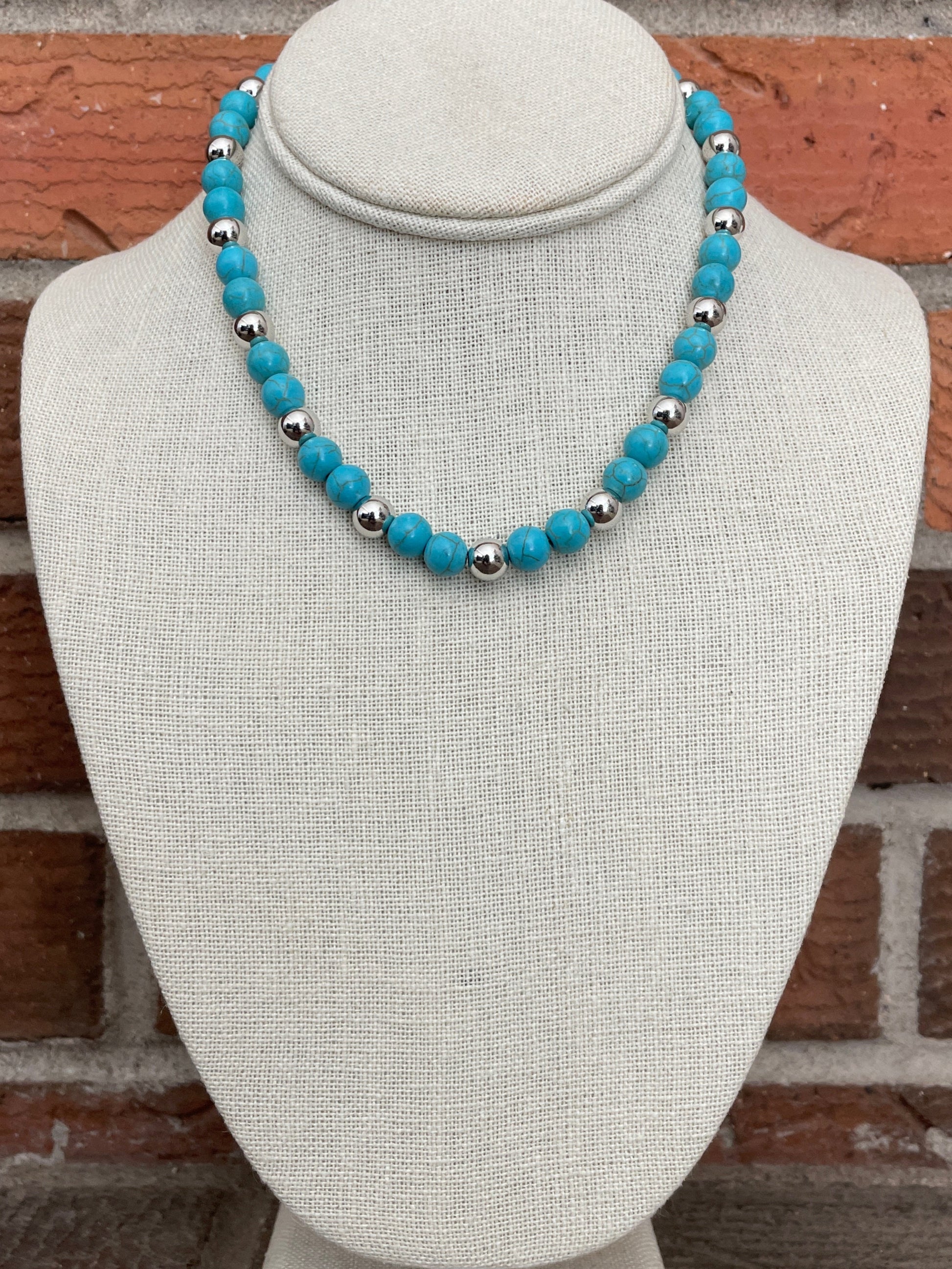 Faux Turquoise Necklace