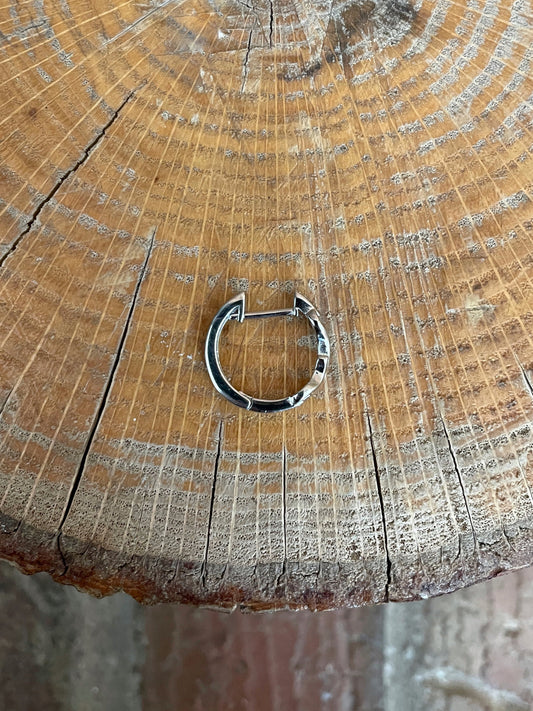 Genuine Sterling Silver Snaffle Bit Hoop Earrings