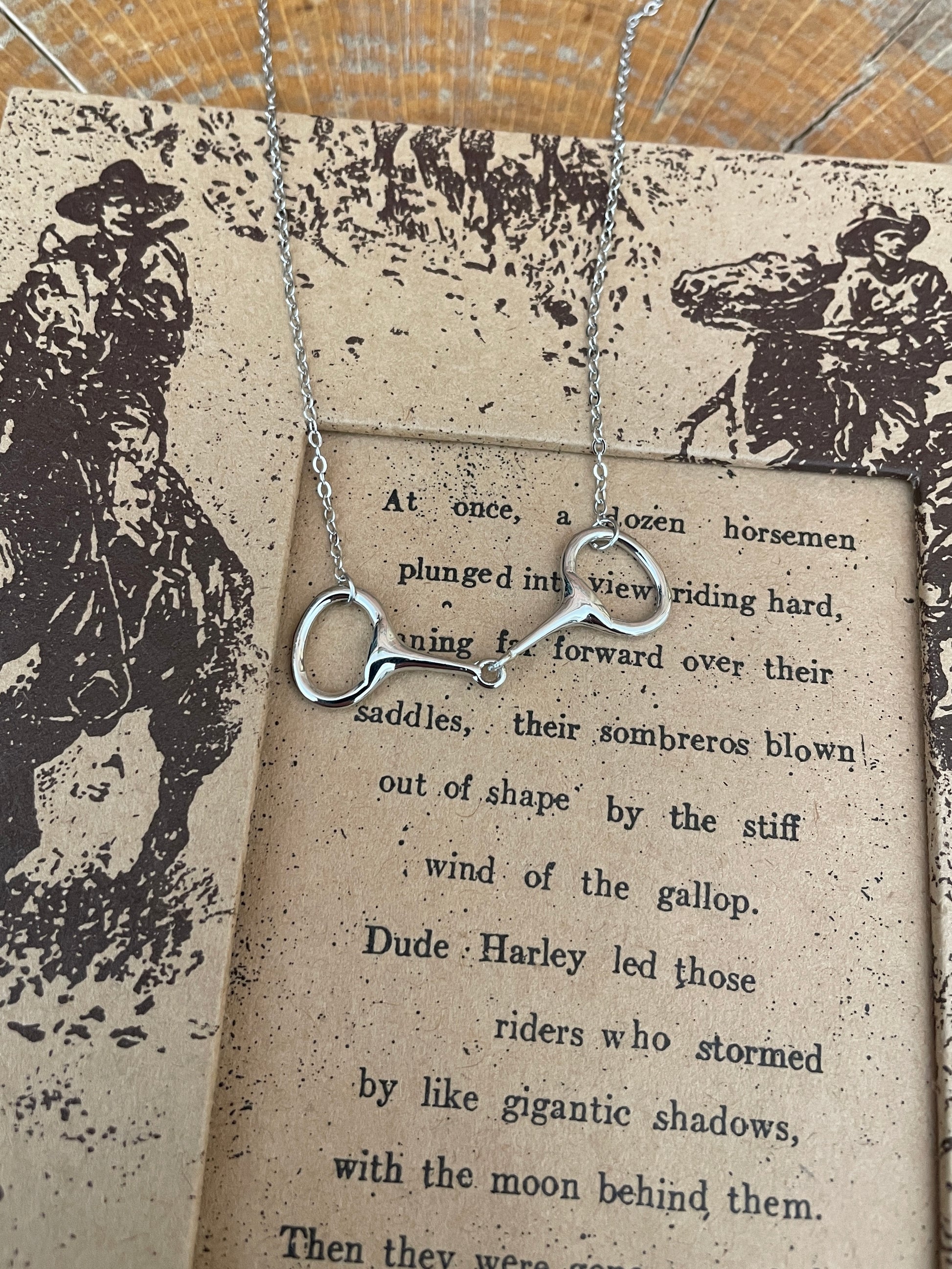 Genuine Sterling Silver Snaffle Bit Necklace