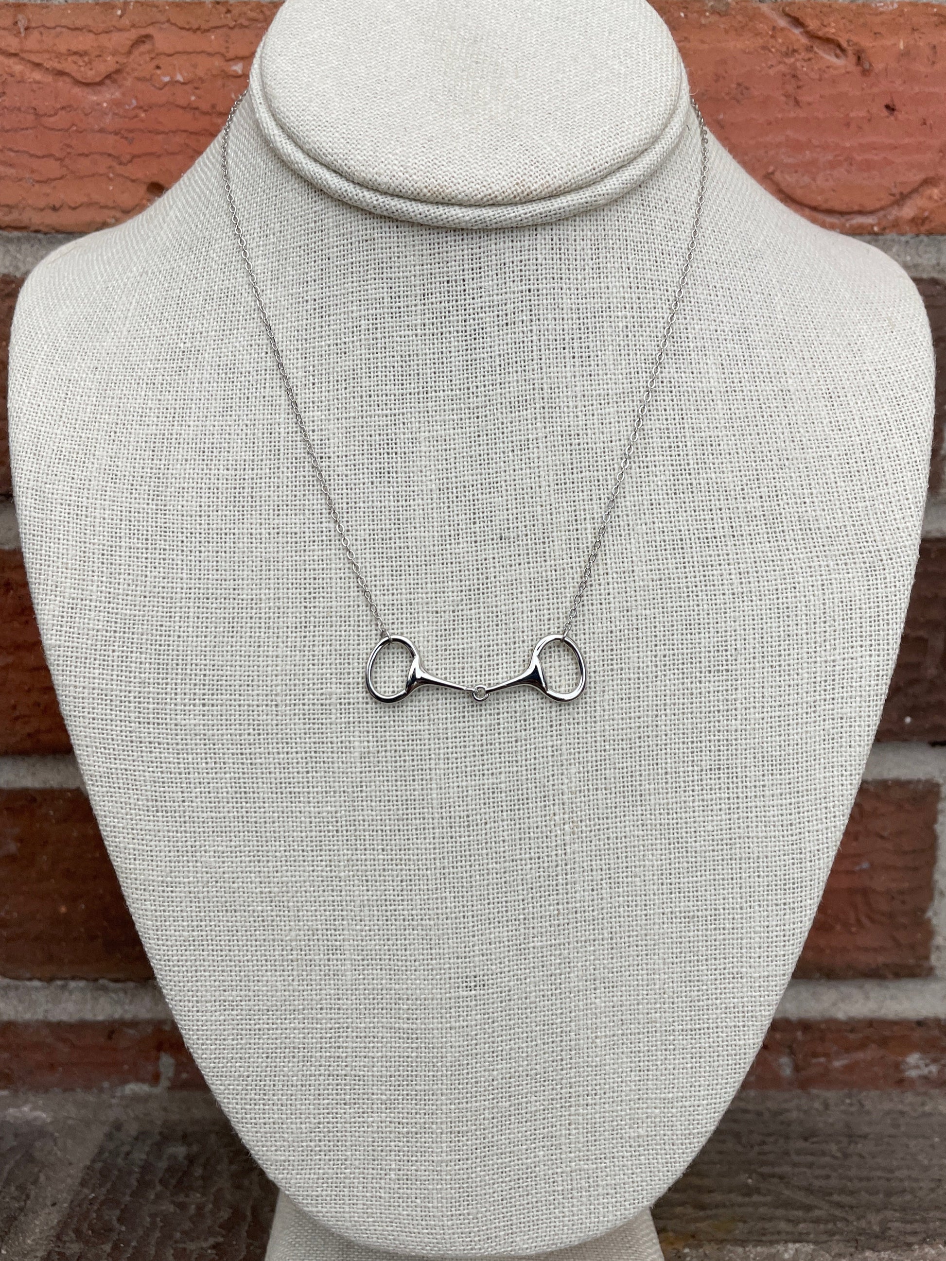 Genuine Sterling Silver Snaffle Bit Necklace
