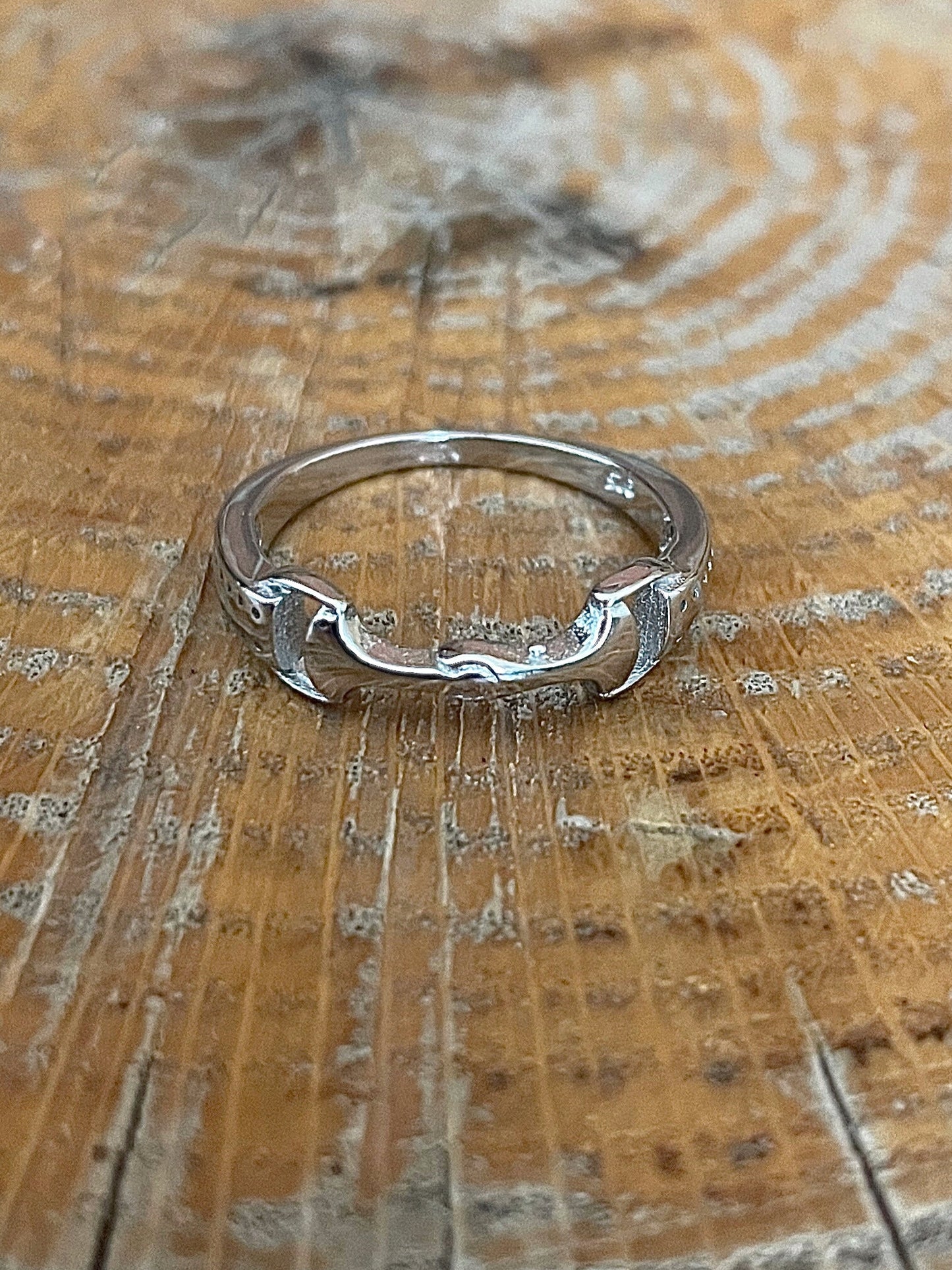 Genuine Sterling Silver Snaffle Bit Ring