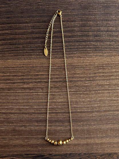 Gold Graduated Stainless Steel Western Pearl 1.5 inch Bar Necklace 16 inch Red Saguaro Jewelry by Cimarron Red Saguaro Trading Post