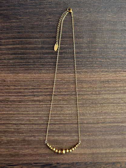 Gold Graduated Stainless Steel Western Pearl 2 inch Bar Necklace 16 inch Red Saguaro Jewelry by Cimarron Red Saguaro Trading Post