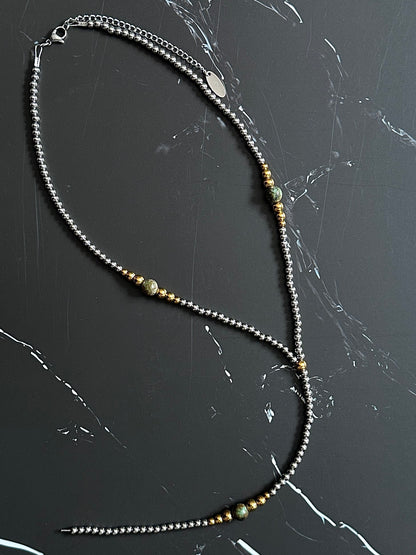 Golden Sage Stainless Steel Western Pearl Lariat Necklace 18 inch Red Saguaro Jewelry by Cimarron Red Saguaro Trading Post