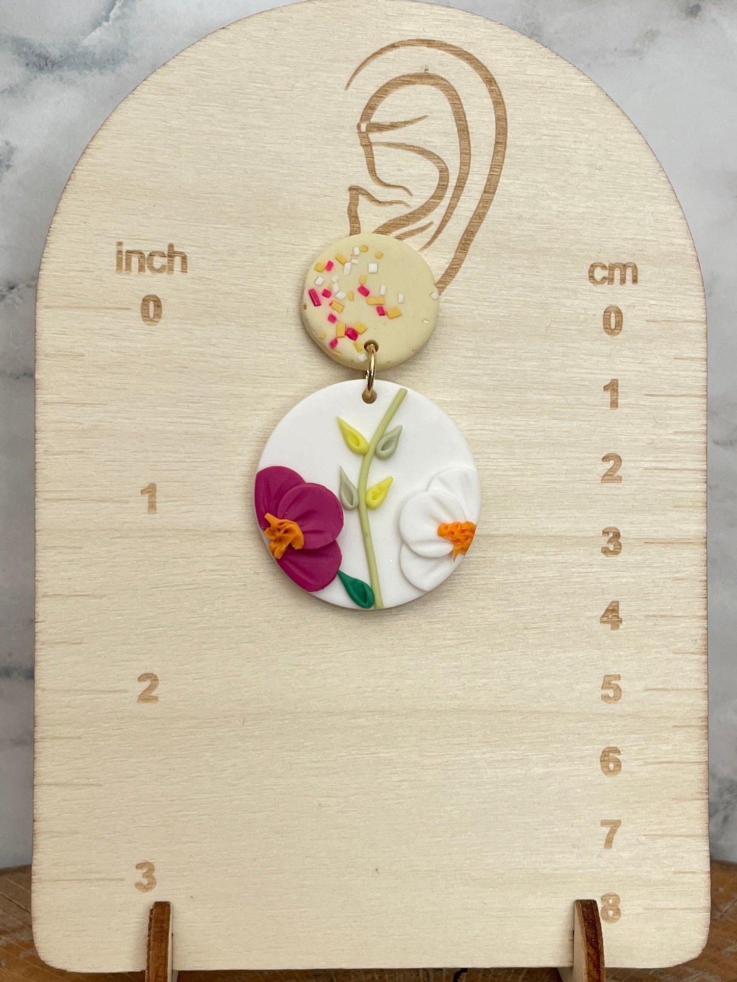 Handmade Polymer Clay Flower Garden Earrings