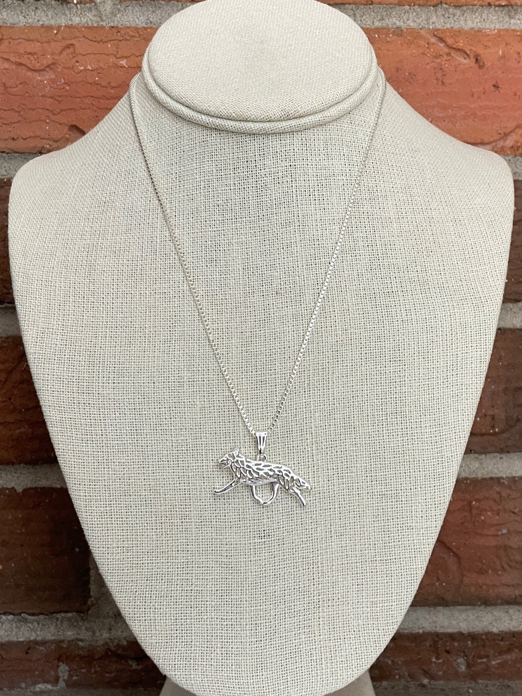 Herding Dog Cutout Pendant Necklace