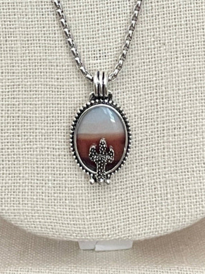 Saguaro Cactus Ombre Desert Necklace