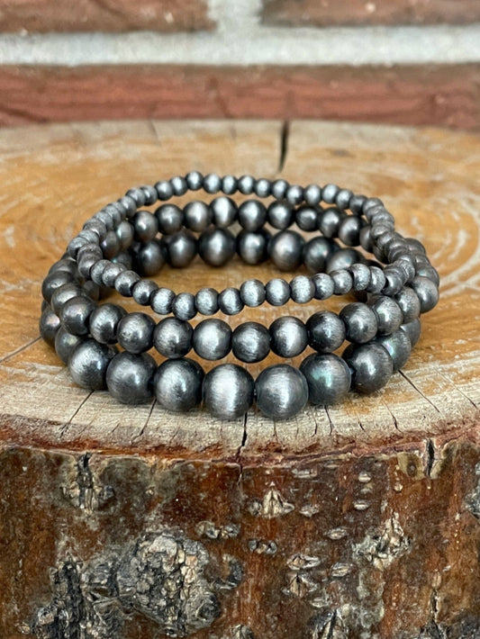 Navajo Style Pearl Bracelet Set