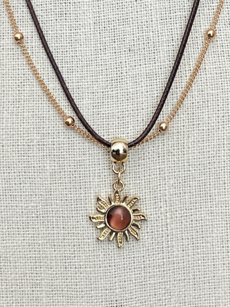 Mocha Sunrise Layered Necklace