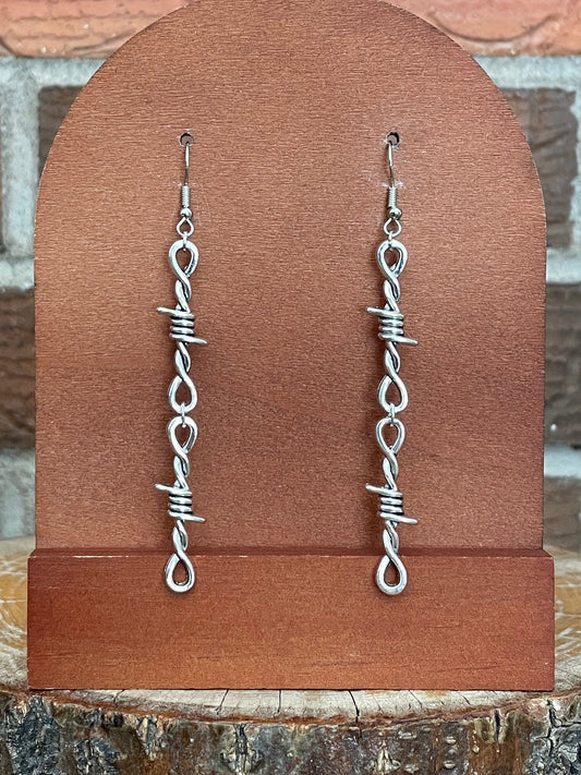 Barbed Wire Dangle Earrings