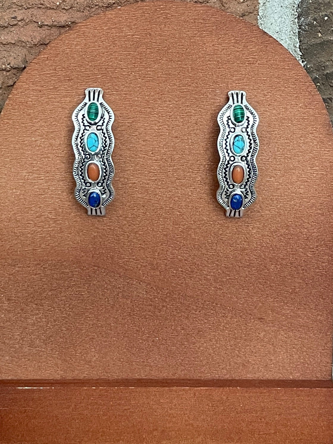 Filigree Multicolor Cluster Earrings