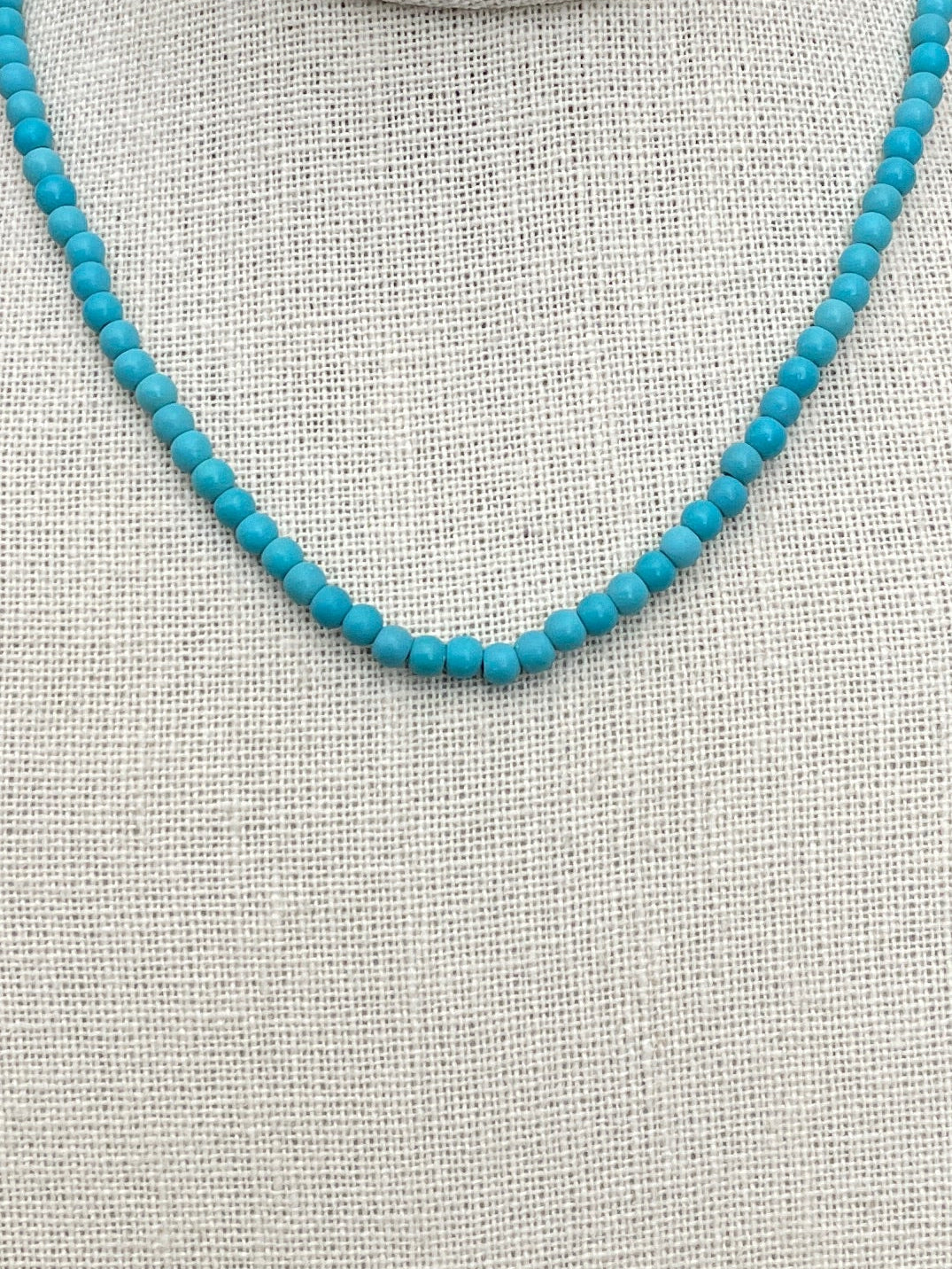 Faux Turquoise Beaded Necklace