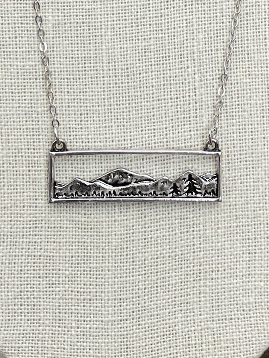 Mountain Range Bar Necklace