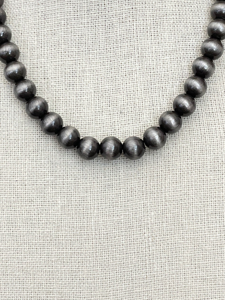 10mm Navajo Style Pearl Necklace