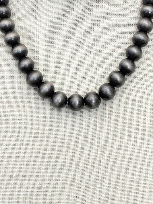 12mm Navajo Style Pearl Necklace