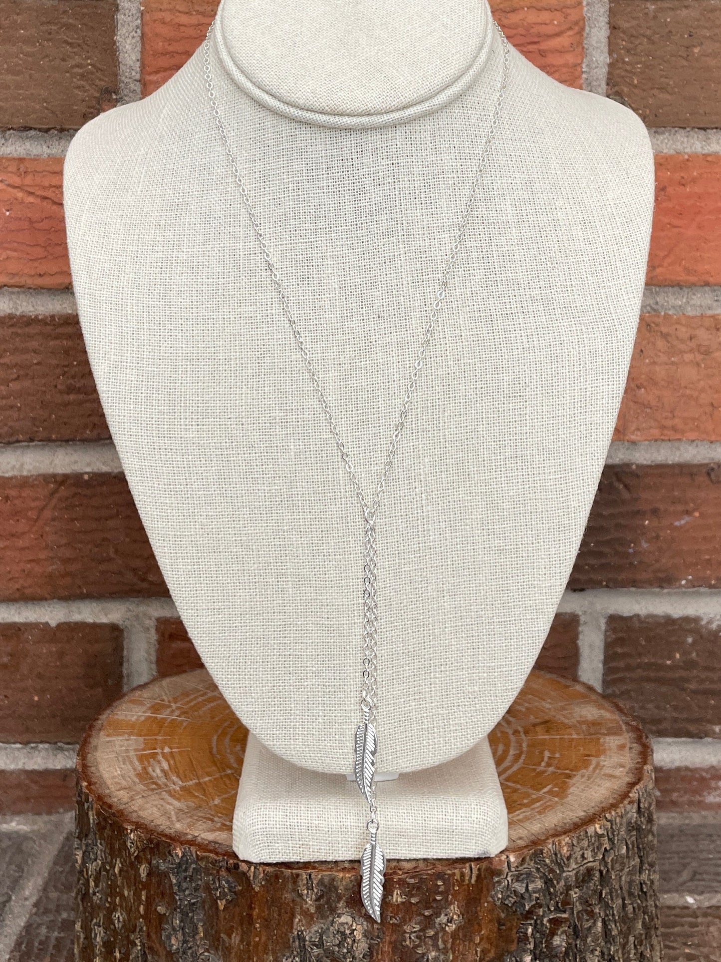 Feather Lariat Necklace
