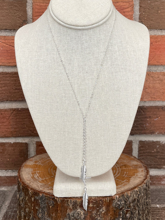 Feather Lariat Necklace