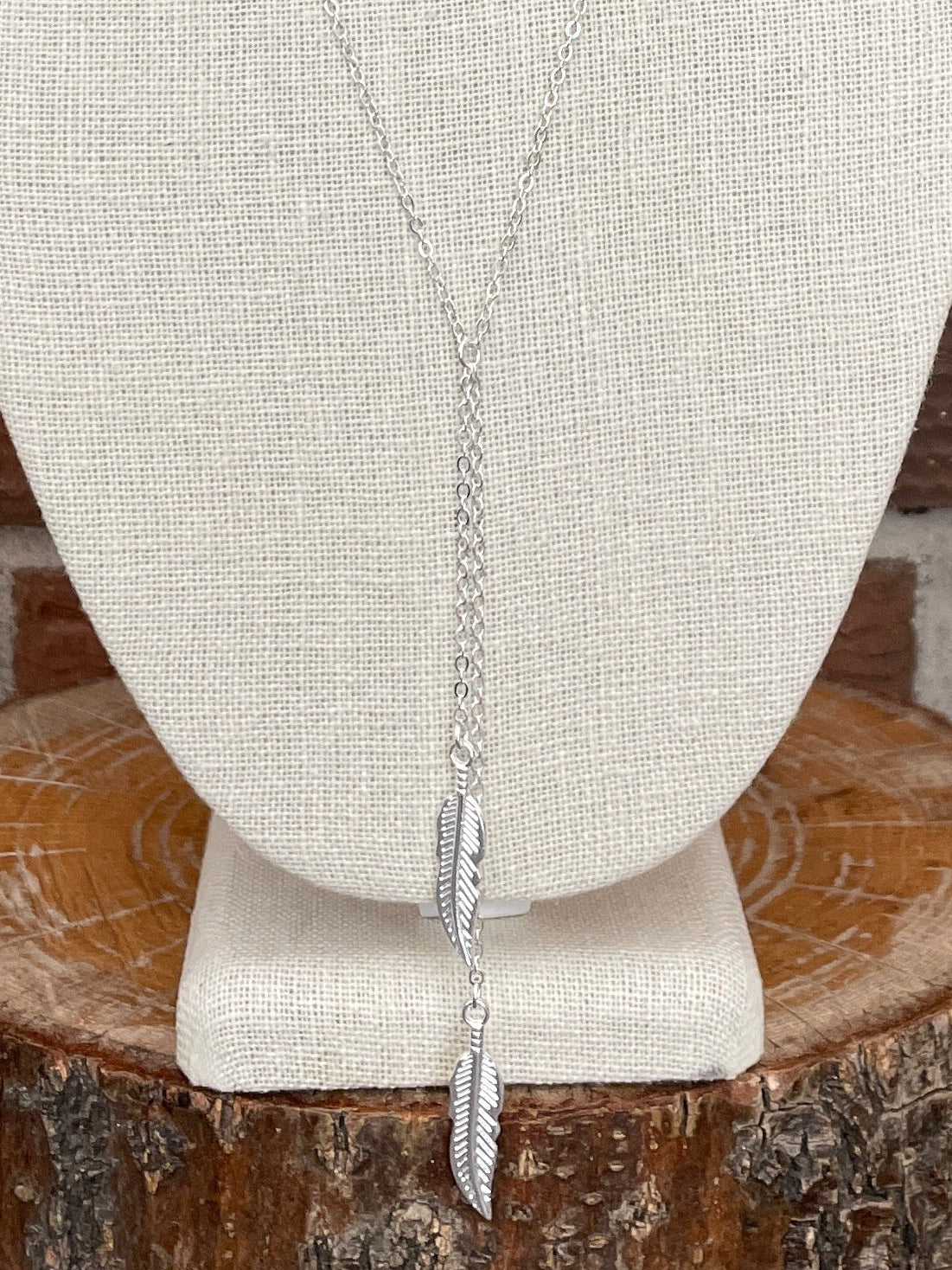 Feather Lariat Necklace