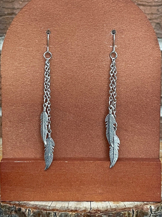 Feather Dangle Earrings