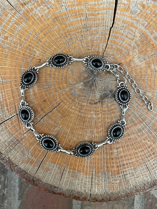 Black Concho Anklet