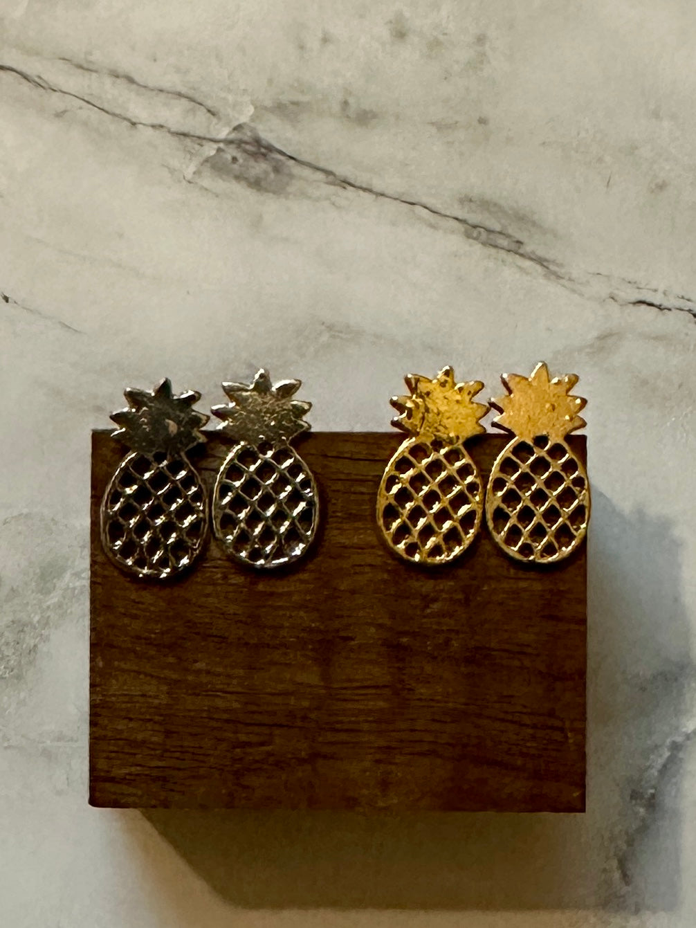 Geometric Pineapple Earring Set