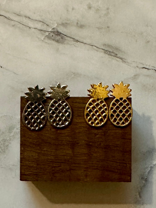 Geometric Pineapple Earring Set