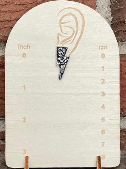 Filigree Lightning Bolt Earrings