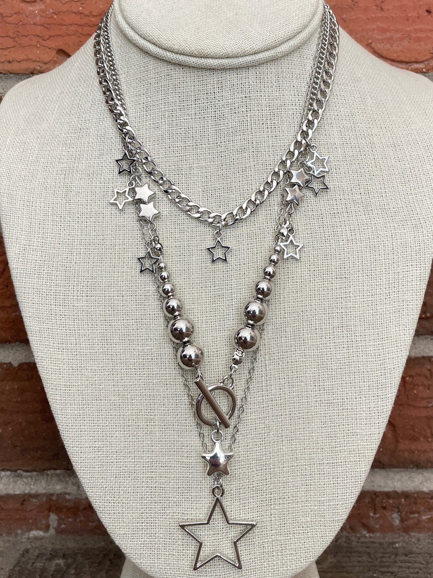 Layered Star Necklace Set