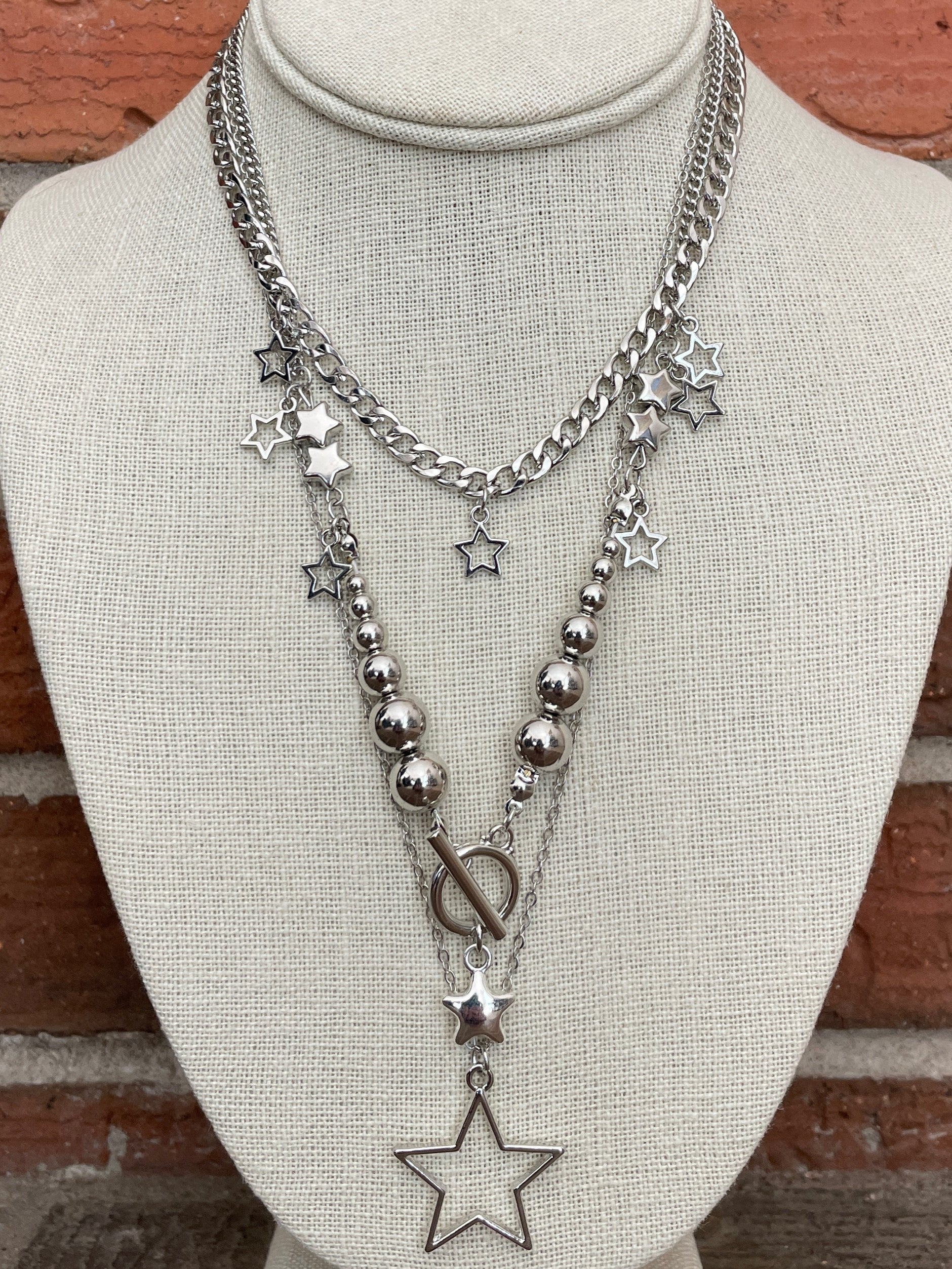 Layered Star Necklace Set