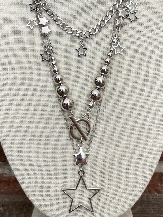 Layered Star Necklace Set