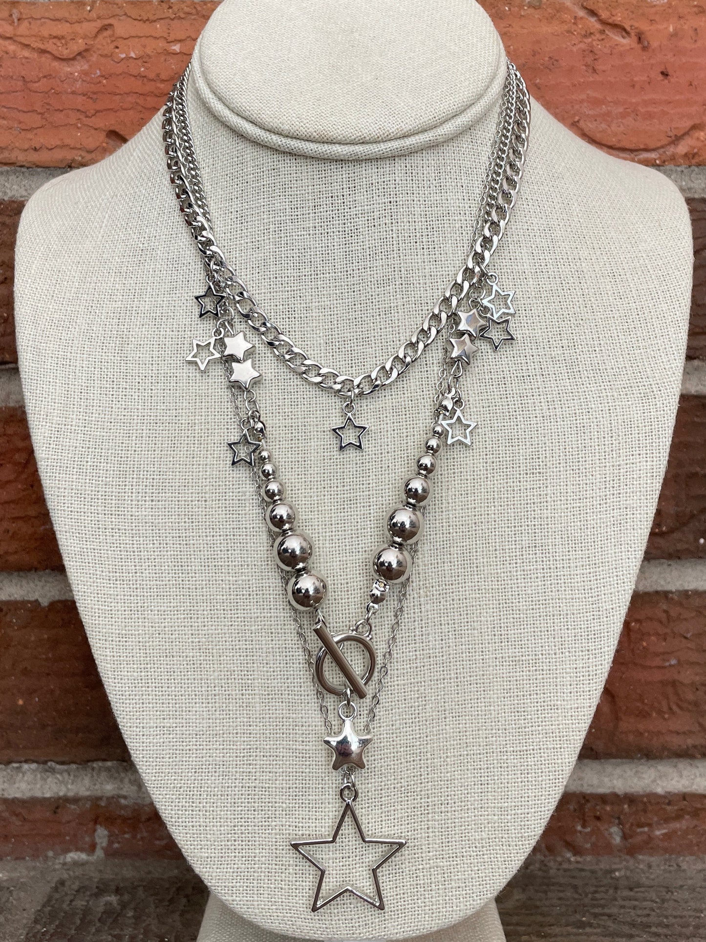 Layered Star Necklace Set