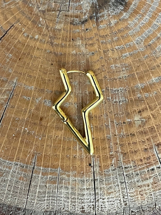 Lightning Bolt Huggie Hoop Earrings