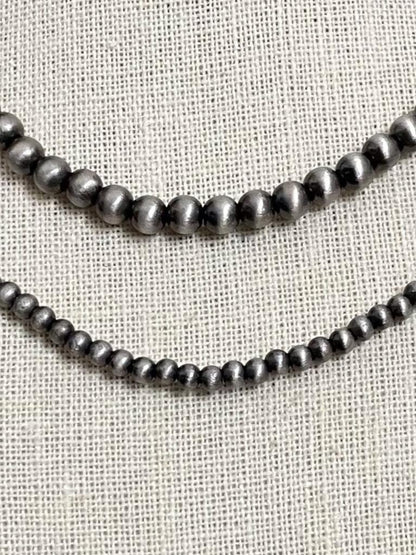 Navajo Style Pearl Double Layer Necklace