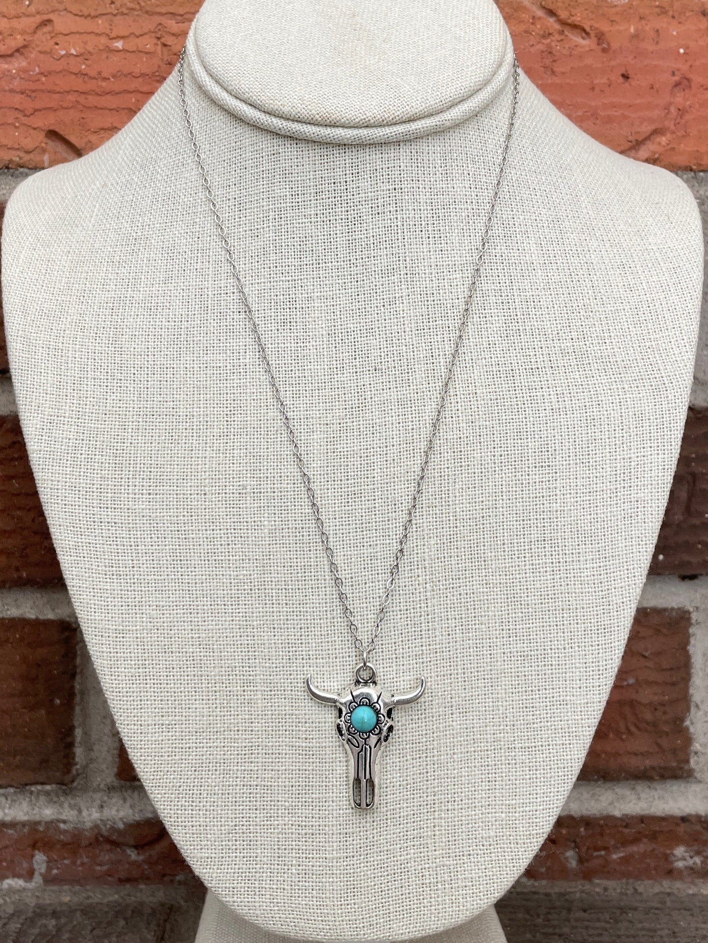 Navajo Style Pearl Western Charm Necklace Set