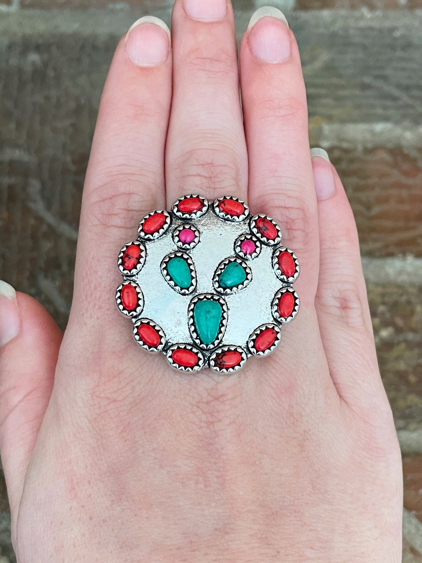Prickly Pear Cactus Stretch Ring