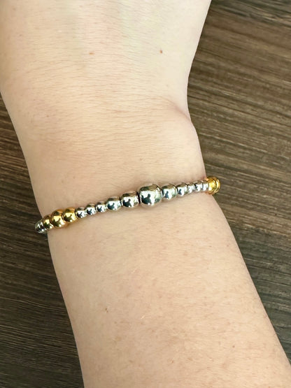 Silver Center Dual Graduated Stainless Steel Western Pearl Bracelet Red Saguaro Jewelry by Cimarron Red Saguaro Trading Post