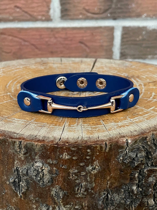 Snaffle Bit Bracelet - Midnight Blue