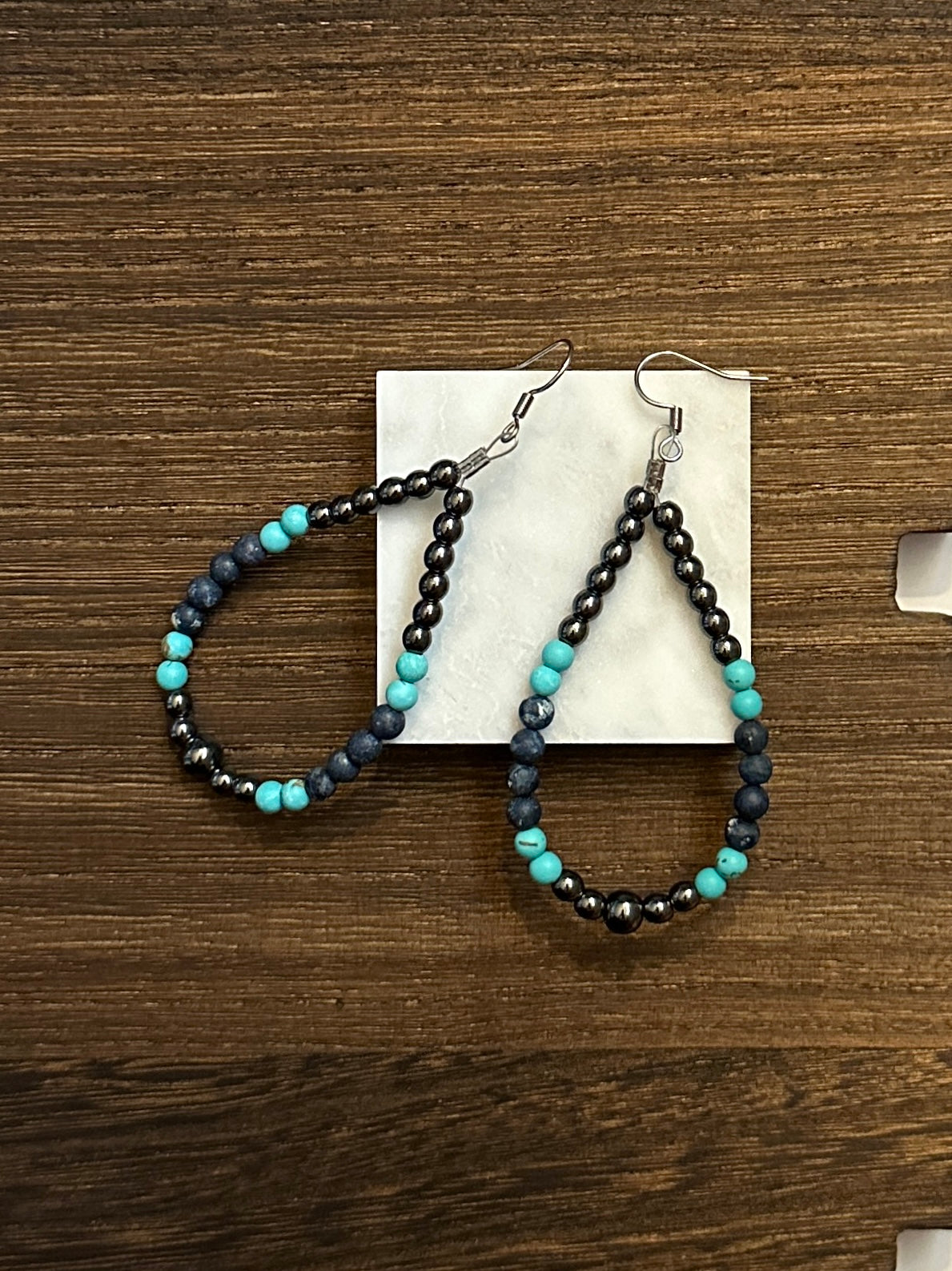 Taos Midnight Sky Black Hematite Western Pearl Earrings Red Saguaro Jewelry by Cimarron Red Saguaro Trading Post