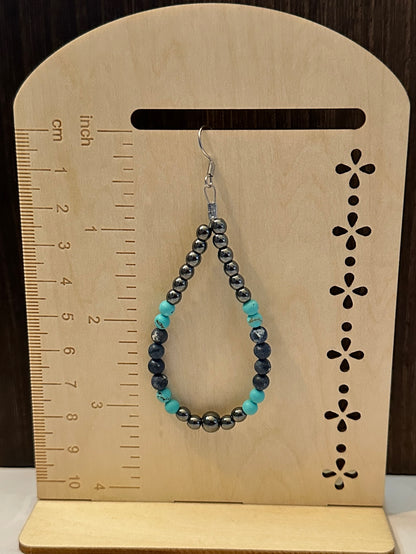 Taos Midnight Sky Black Hematite Western Pearl Earrings Red Saguaro Jewelry by Cimarron Red Saguaro Trading Post
