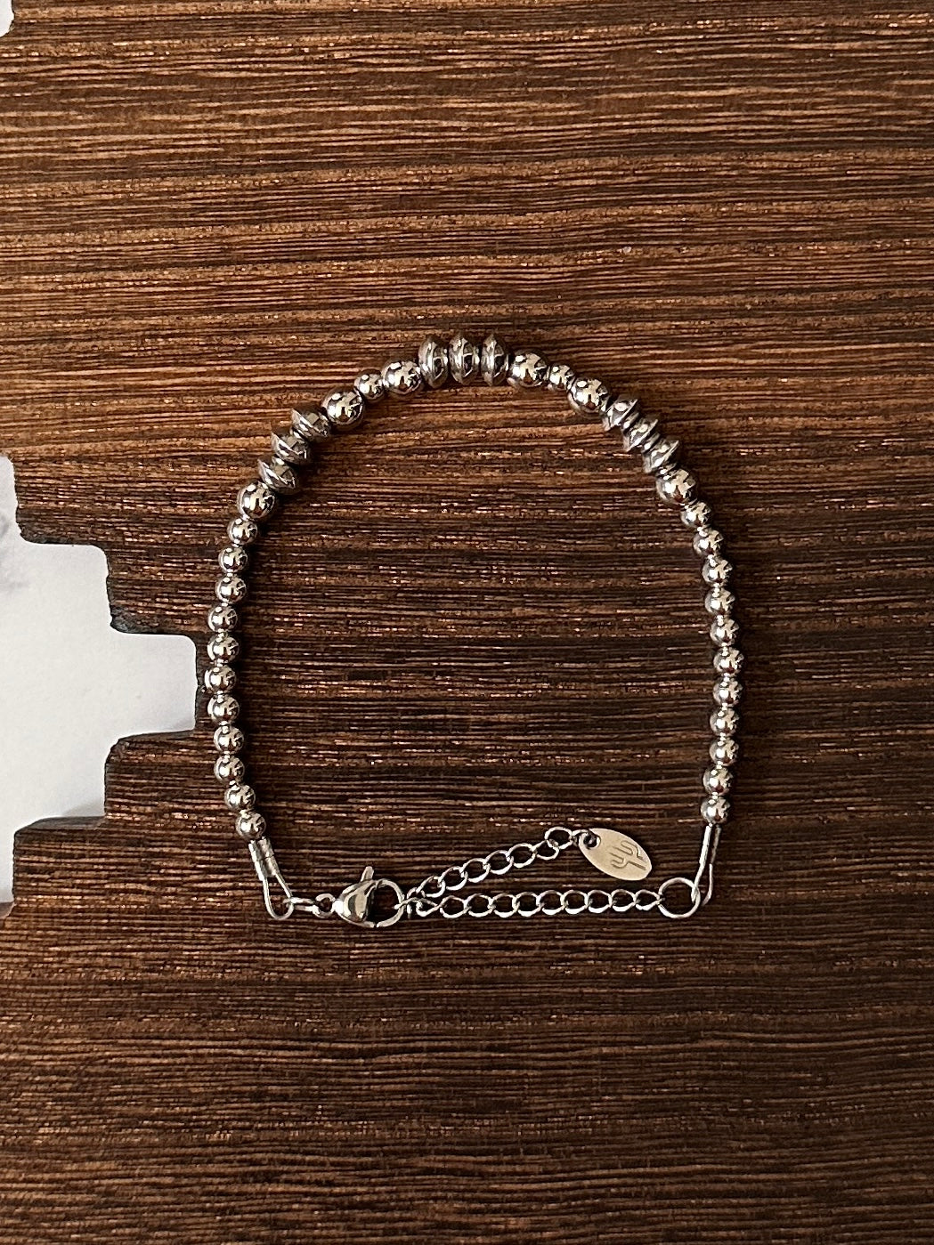 Triple Saucer 6mm Stainless Steel Western Pearl Bracelet Red Saguaro Jewelry by Cimarron Red Saguaro Trading Post